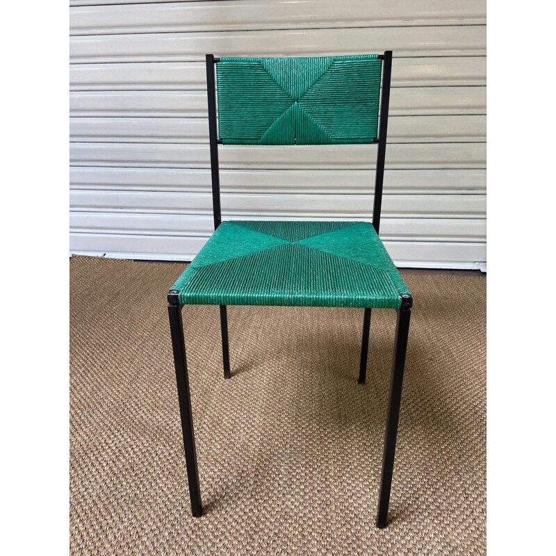 Conjunto de 6 cadeiras Paludis 150 verdes vintage por Giandomenico Belloti para Alias, 1950
