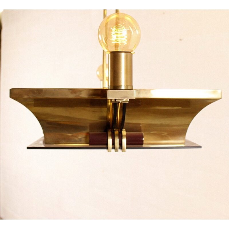 De Coene Art Deco chandelier in brass - 1930s