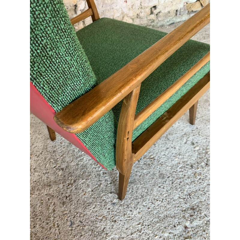 Scandinavian vintage green armchair, 1960