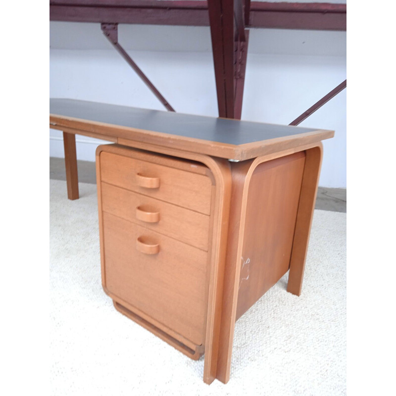 Vintage mahogany desk by Thygessen & Sorensen, 1980