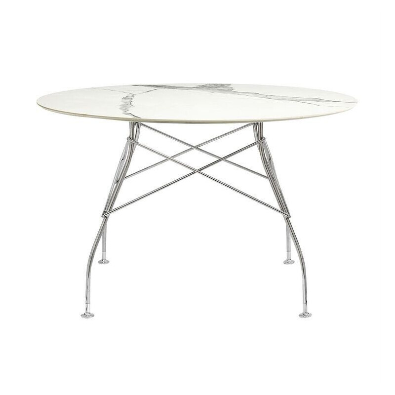 Glossy vintage round table by Antonio Citterio and Olivier Löw for Kartell, 2020
