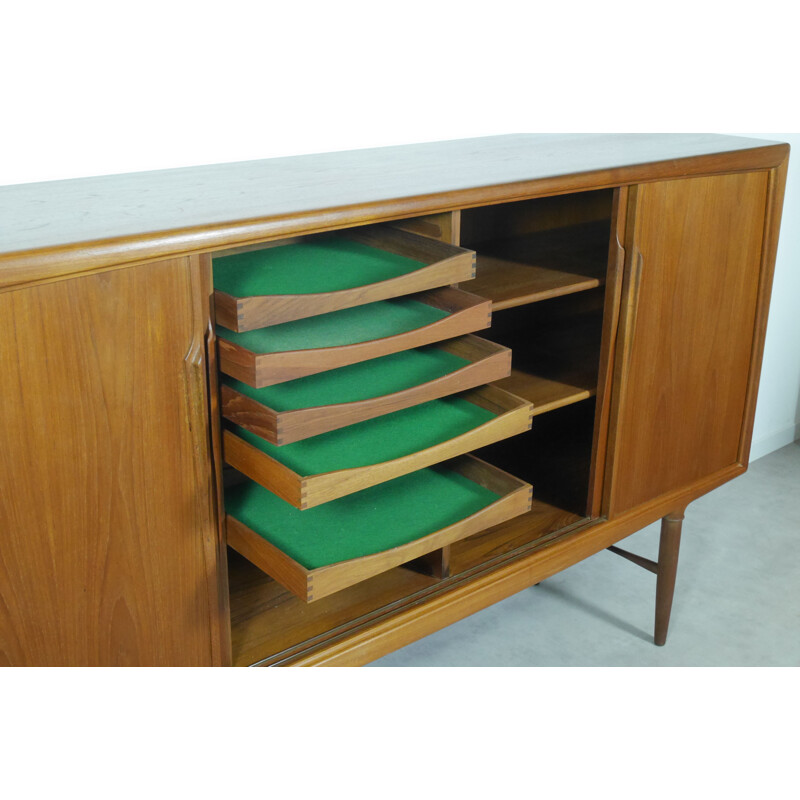 Enfilade scandinave vintage en teck par Gunni Omann, 1960