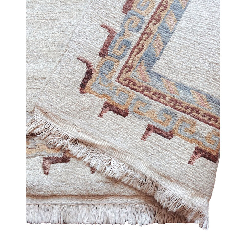 Tapis vintage en laine noué à la main par Népal