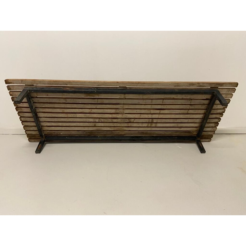 Vintage Cansado bench by Charlotte Perriand for Seph Simon, 1950