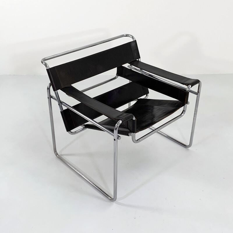 Vintage Wassily B3 armchair by Marcel Breuer for Gavina, 1960s