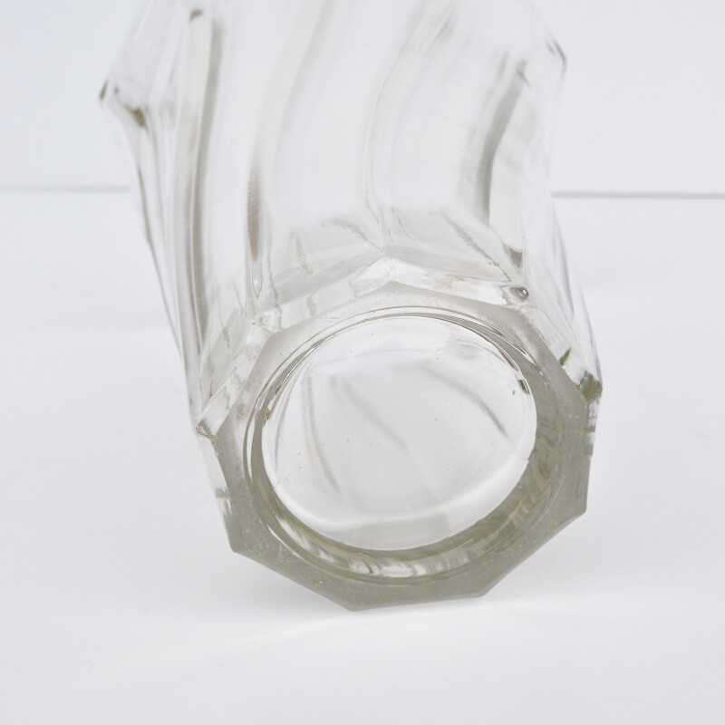 Vintage sodium glass vase by František Pečený for Heřmanova Hut, Czech 1970