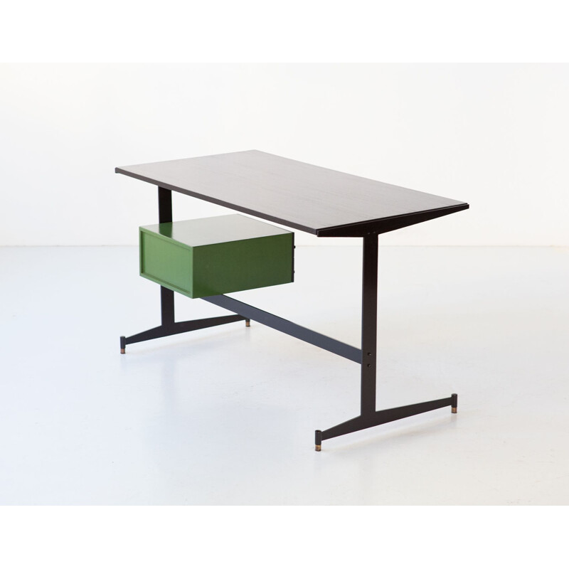 Vintage Italian desk with Carlo Ratti chair, 1960s