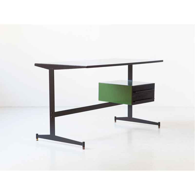 Vintage Italian desk with Carlo Ratti chair, 1960s