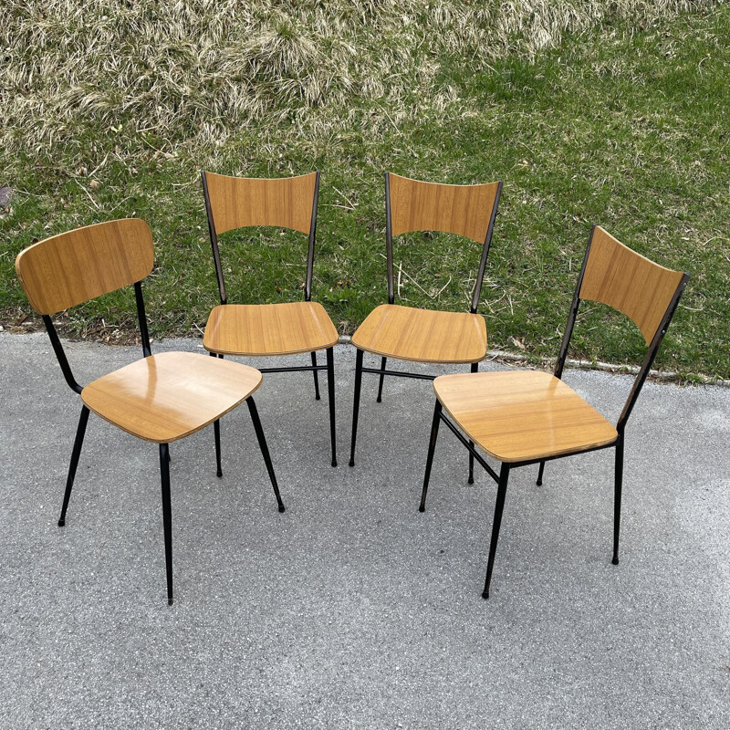 Vintage formica dining set by Salvarani Depositato, Italy 1950