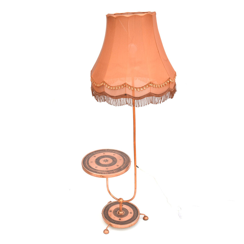 Lámpara de pie de cobre vintage de Zzm Domgos Zabrze, Polonia 1970