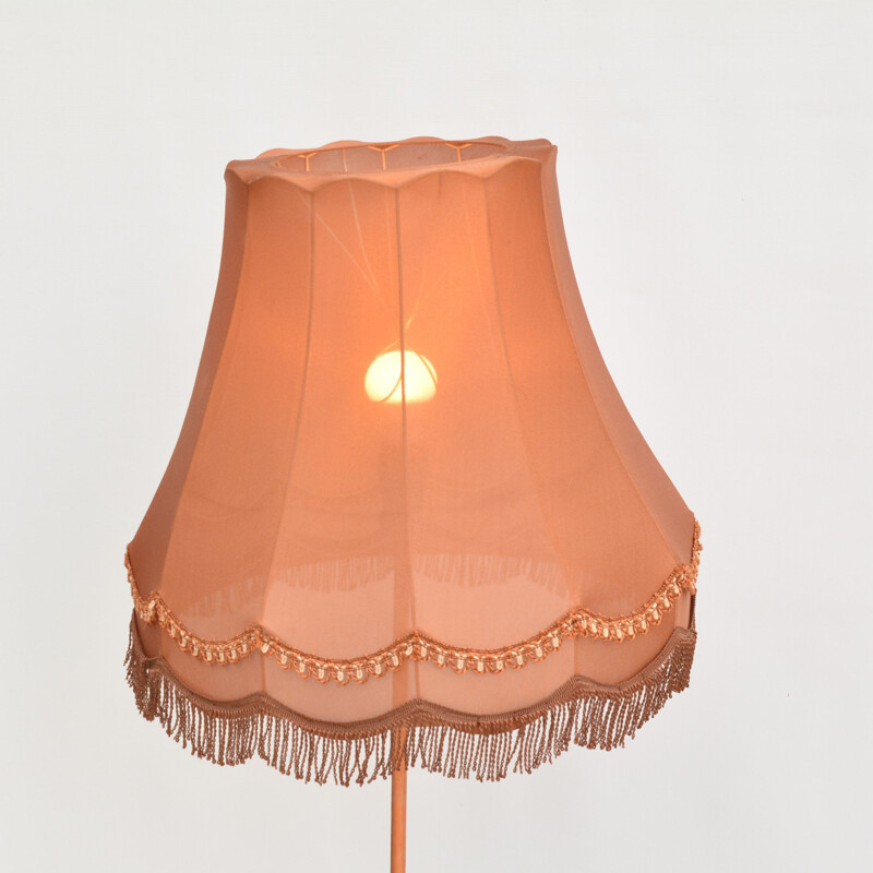 Copper vintage floor lamp by Zzm Domgos Zabrze, Poland 1970s