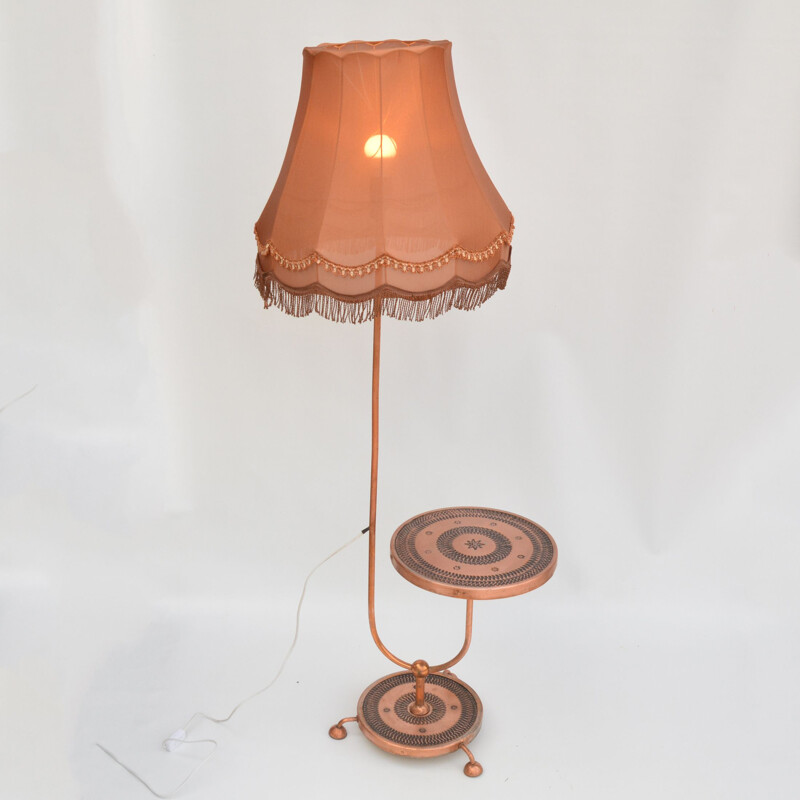 Lámpara de pie de cobre vintage de Zzm Domgos Zabrze, Polonia 1970