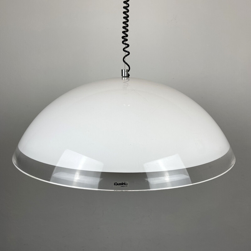 Suspension vintage en plastique blanc par iGuzzini, Italie 1980