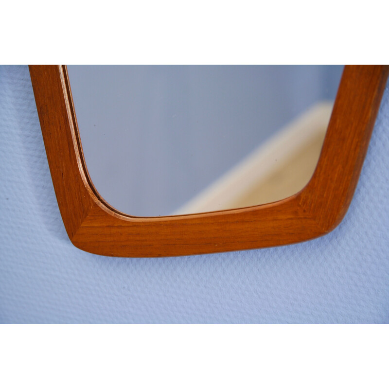 Danish vintage mirror in teak, 1960s