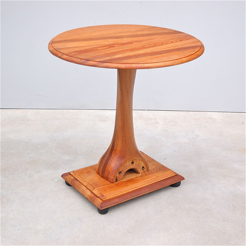 Wooden vintage aircraft propellor side table