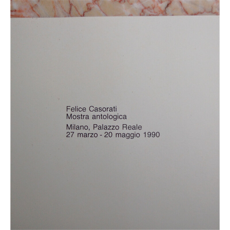 Cartaz da exposição Vintage sem moldura de Felice Casorati, Itália 1990