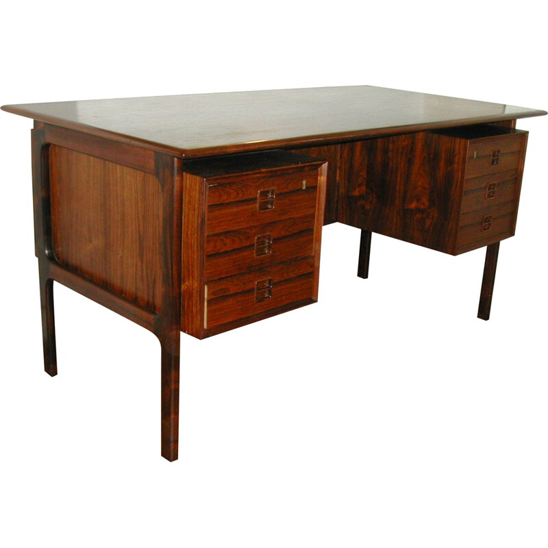 Bureau scandinave double face en palissandre, Arne VODDER - 1950