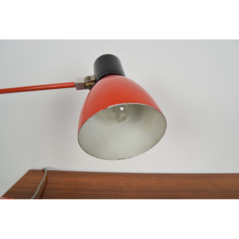 Adjustable vintage industrial table lamp, Czech 1960