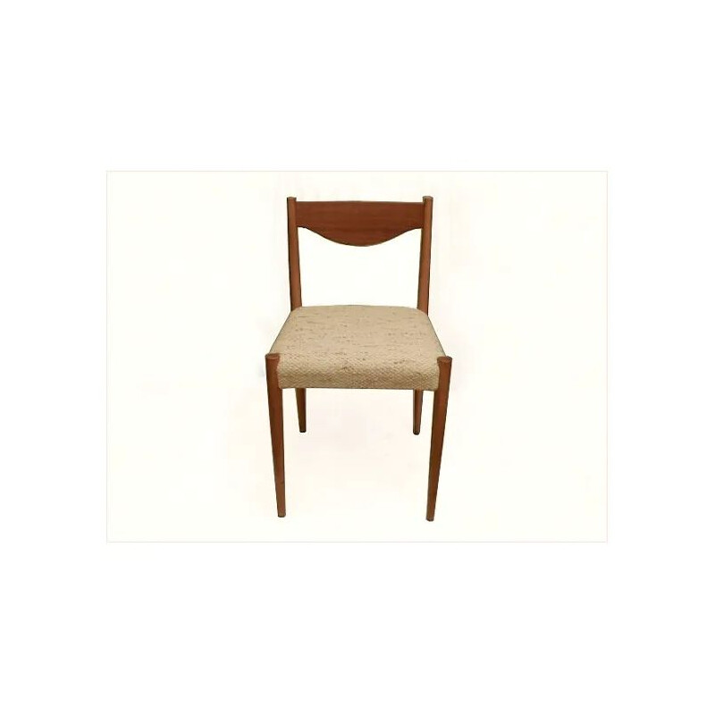 Set of 6 Scandinavian vintage teak chairs, 1950-1960