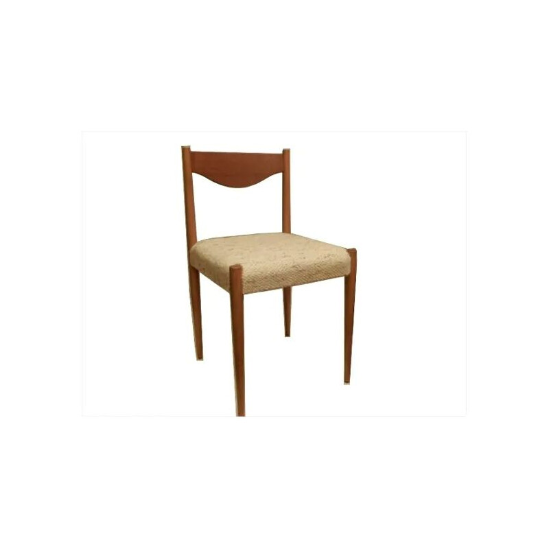 Set of 6 Scandinavian vintage teak chairs, 1950-1960
