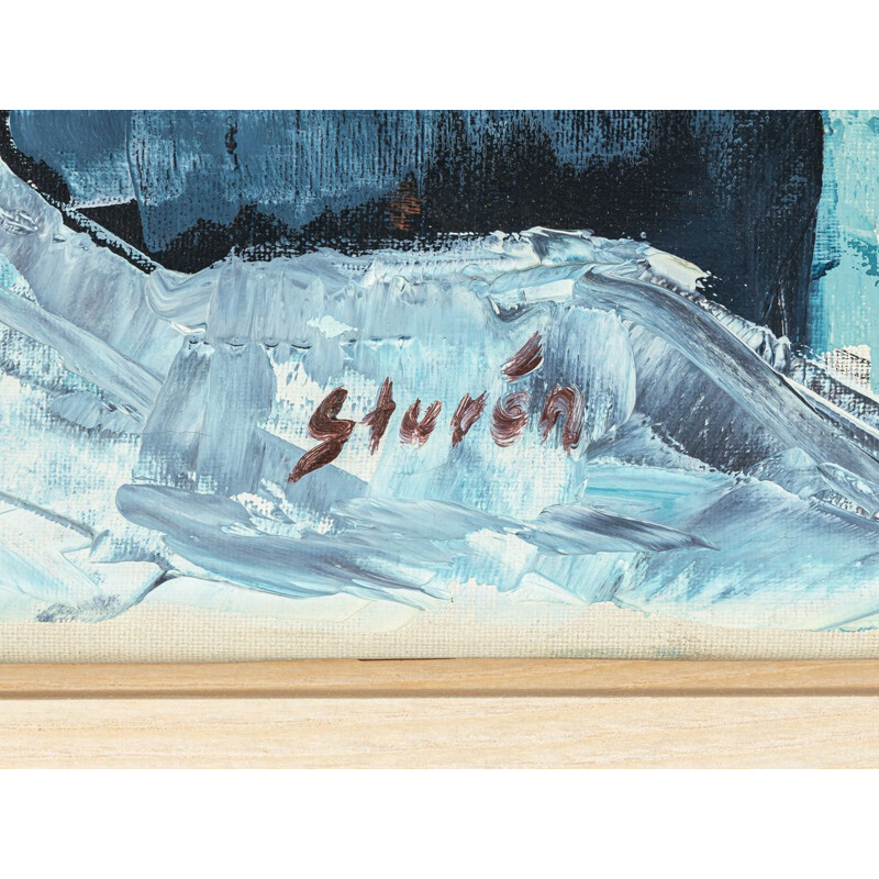 Óleo sobre lienzo vintage mar ártico