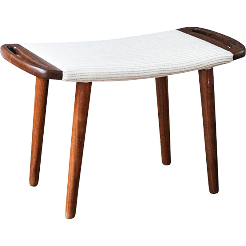Danish footstool in teak and fabric - 1960s