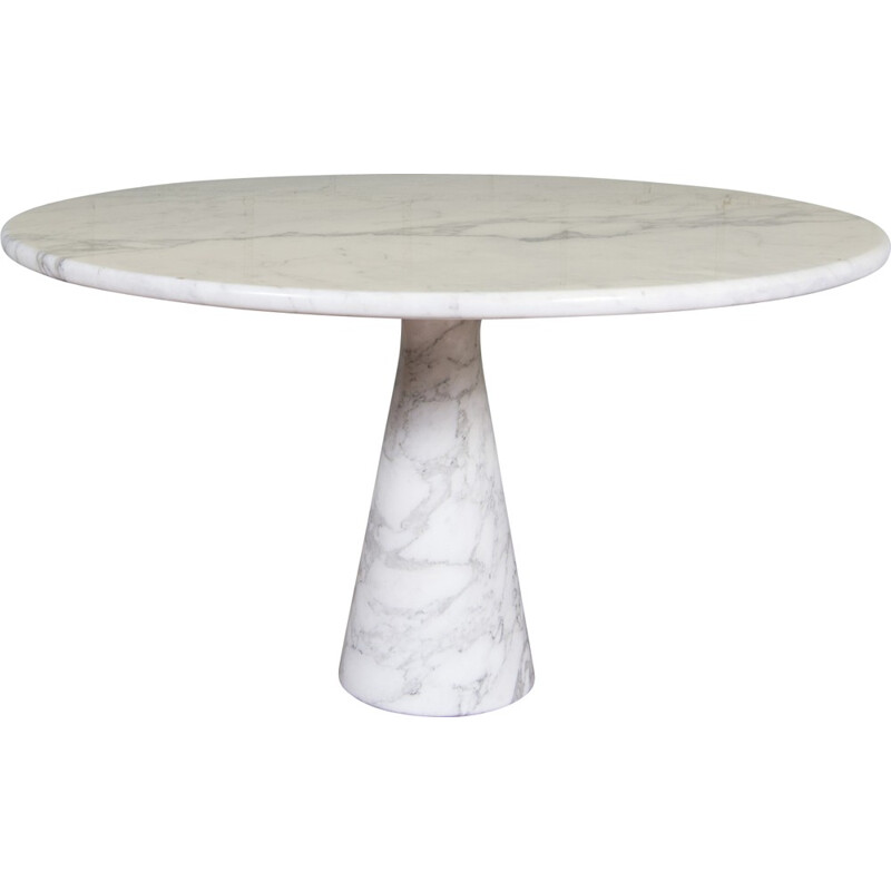 Table à manger en marbre Carrara, Angelo MANGIAROTTI - 1969