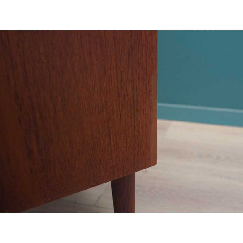 Dark teak vintage chest of drawers, Denmark 1960s