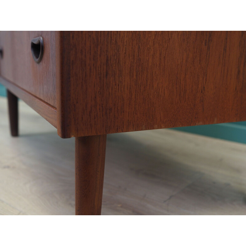 Dark teak vintage chest of drawers, Denmark 1960s