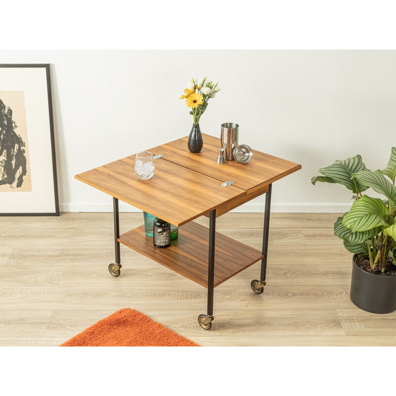 Vintage walnut serving trolley, 1960s