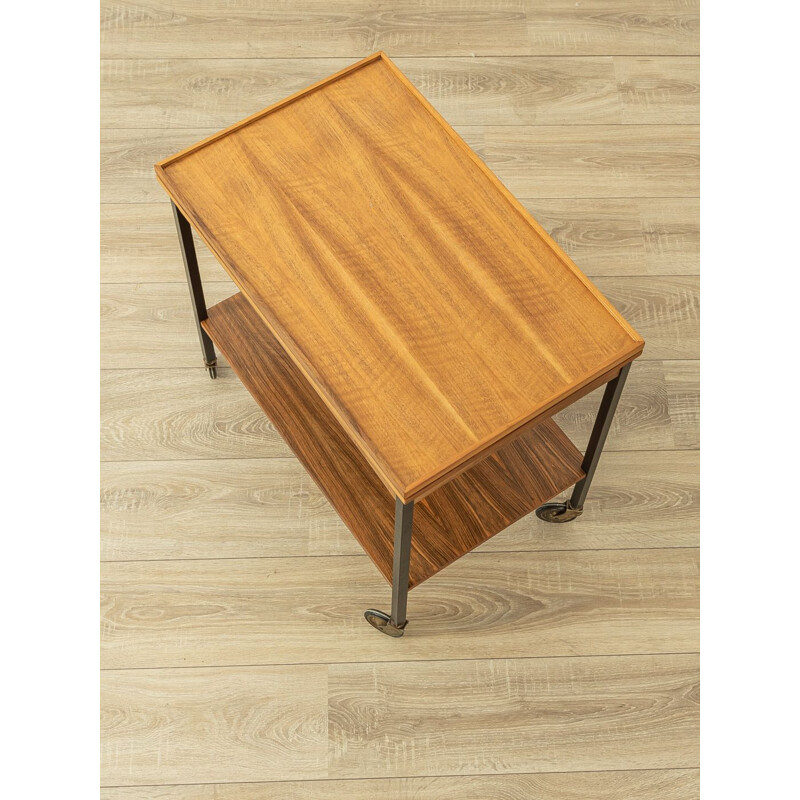 Vintage walnut serving trolley, 1960s