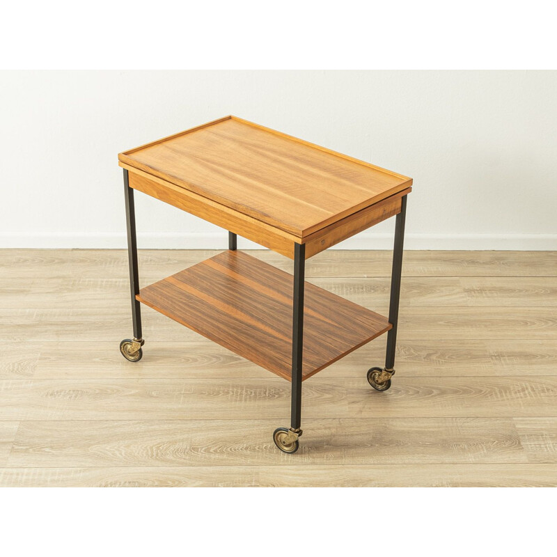 Vintage walnut serving trolley, 1960s