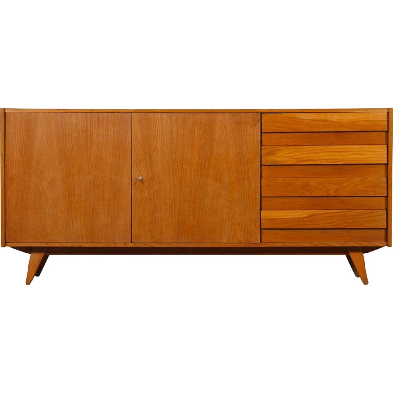 Vintage oakwood sideboard by Jiroutek for Interier Praha, 1960