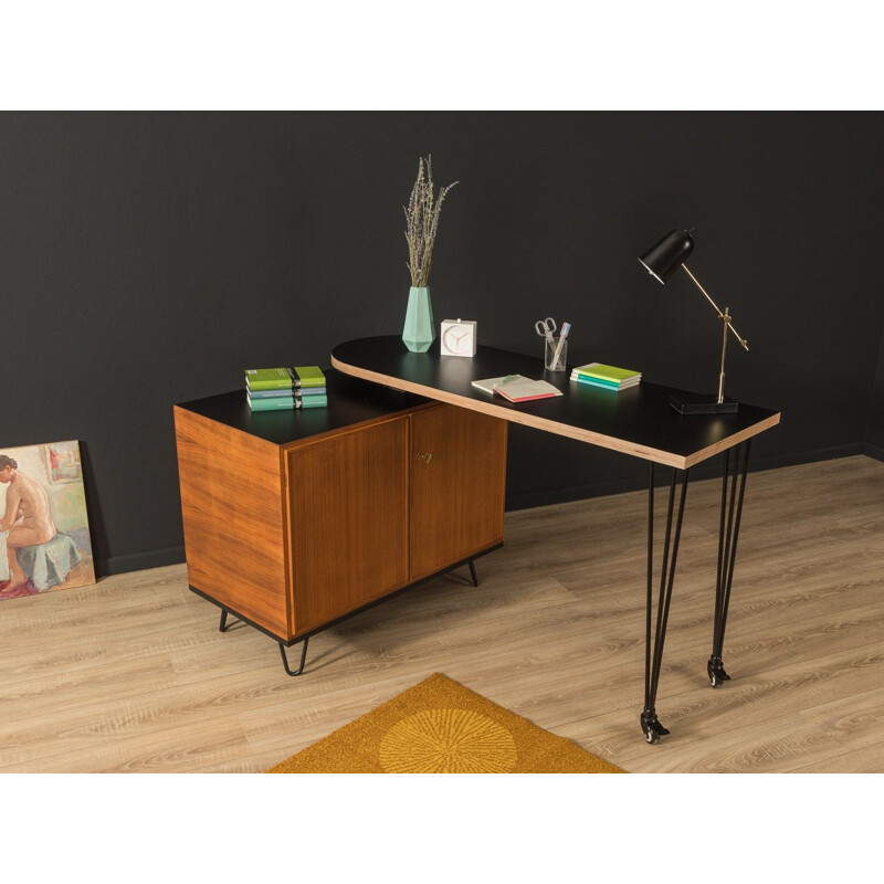 Vintage walnut desk, Germany 1960s