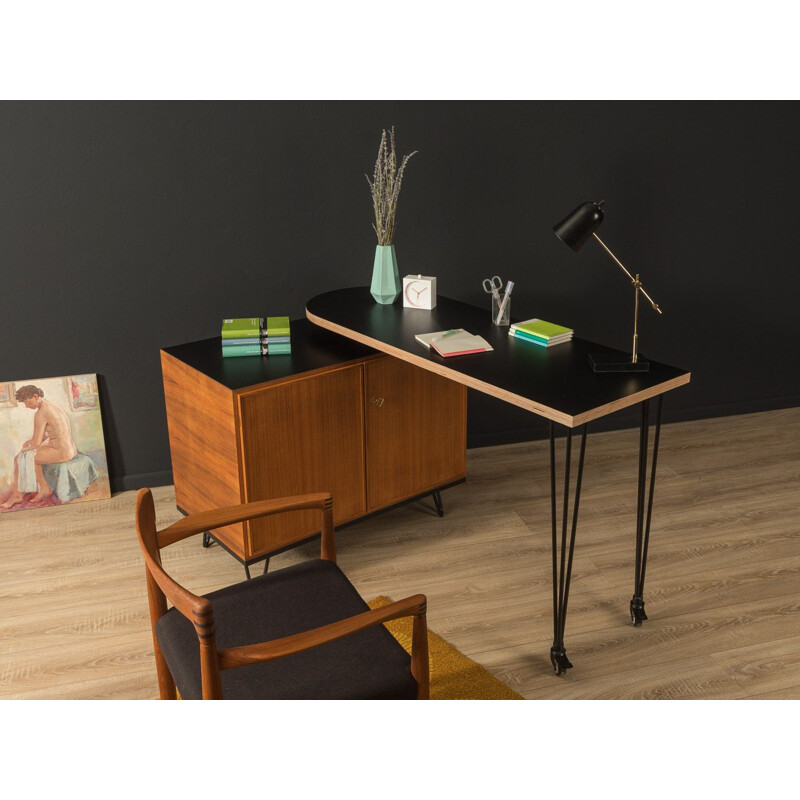 Vintage walnut desk, Germany 1960s