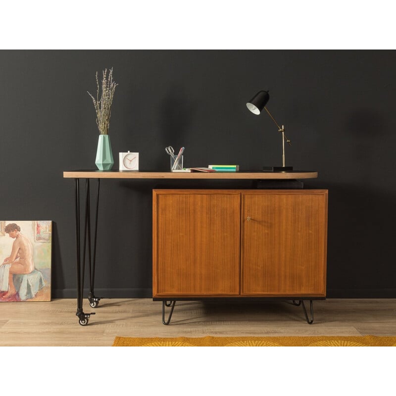 Vintage walnut desk, Germany 1960s