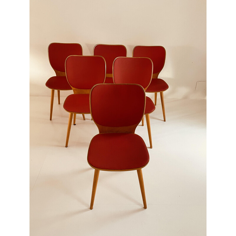Set of 6 vintage chairs by Max Bill for Baumann