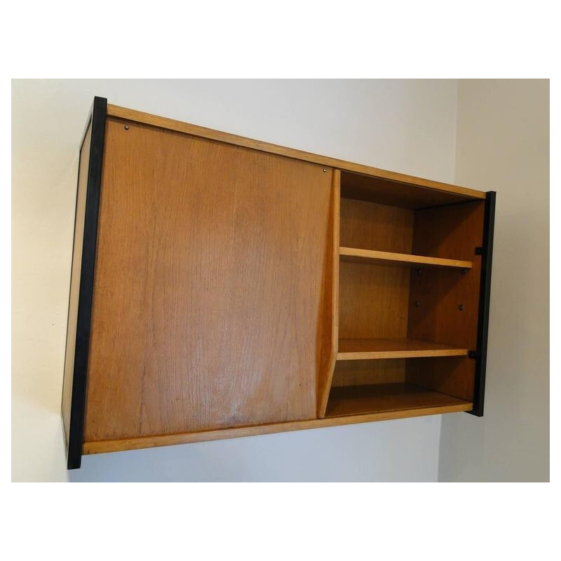 Pair of wall shelves in oak - 1950s