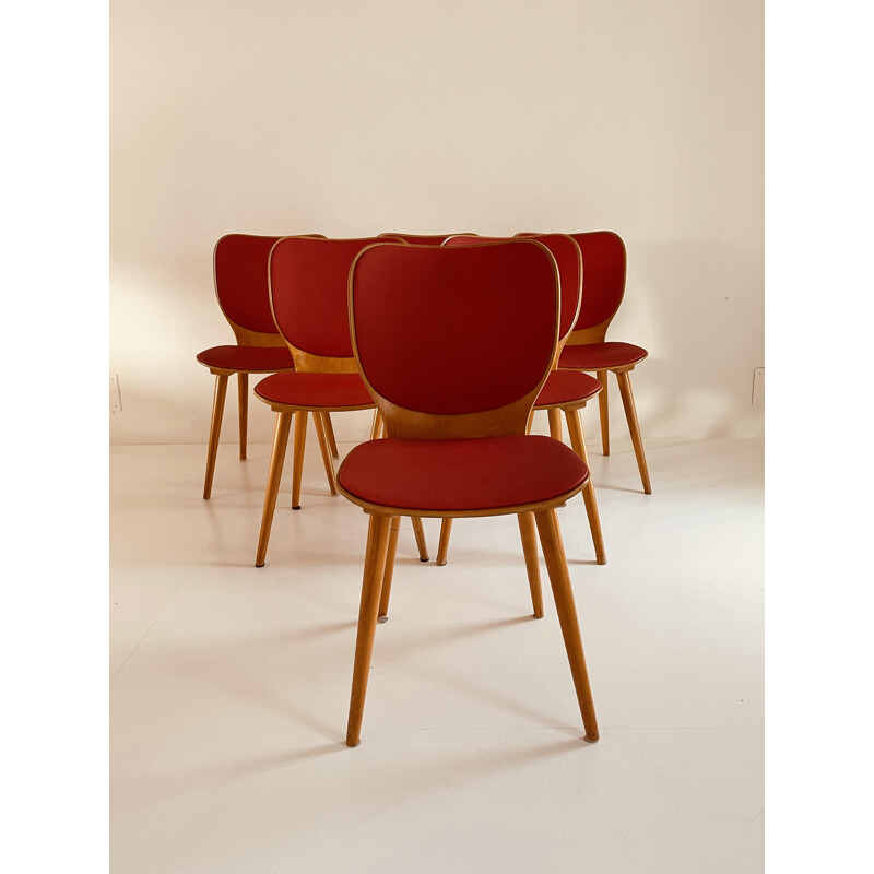 Set of 6 vintage chairs by Max Bill for Baumann