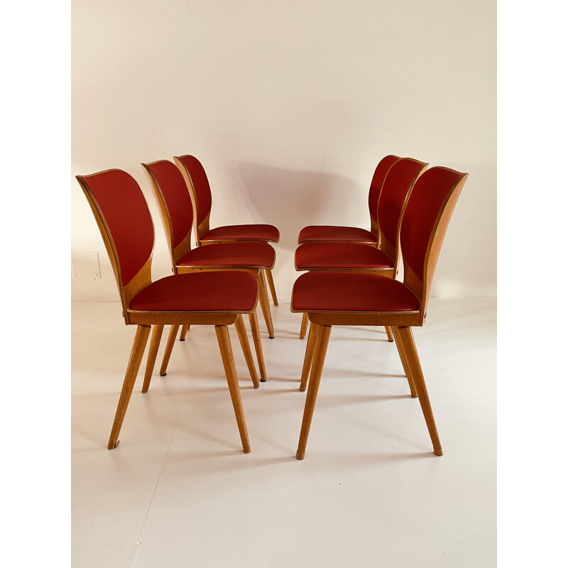 Set of 6 vintage chairs by Max Bill for Baumann