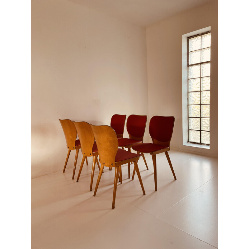 Set of 6 vintage chairs by Max Bill for Baumann