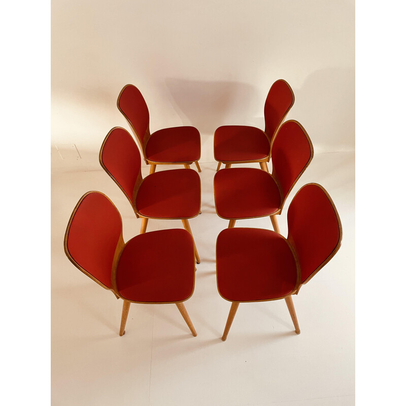 Set of 6 vintage chairs by Max Bill for Baumann