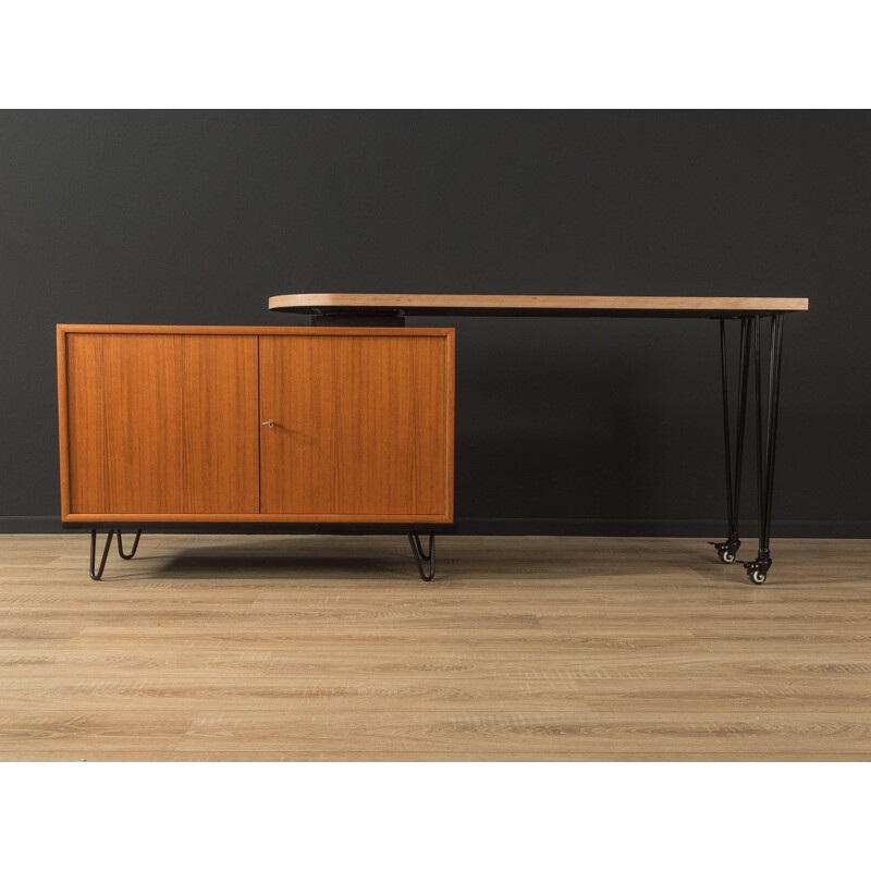 Vintage teak desk by Wk Möbel, Germany 1960s