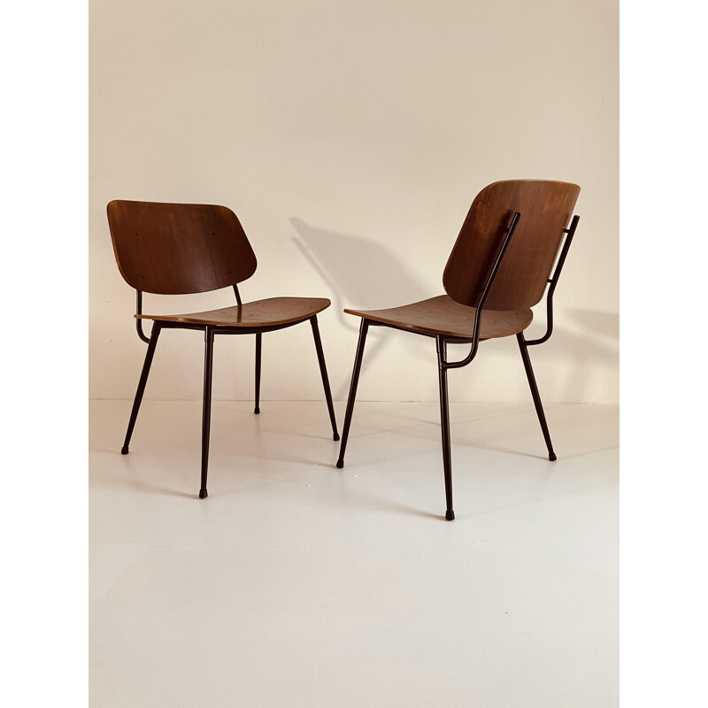 Pair of vintage chairs by Børge Mogensen for Søborg Møbelfabrik, Denmark 1953