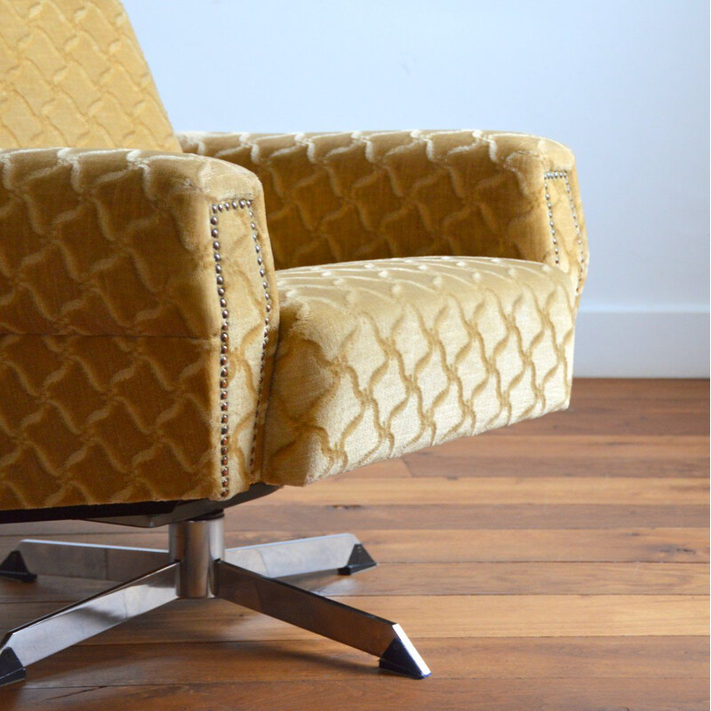 Vintage conference swivel armchair, 1950-1960