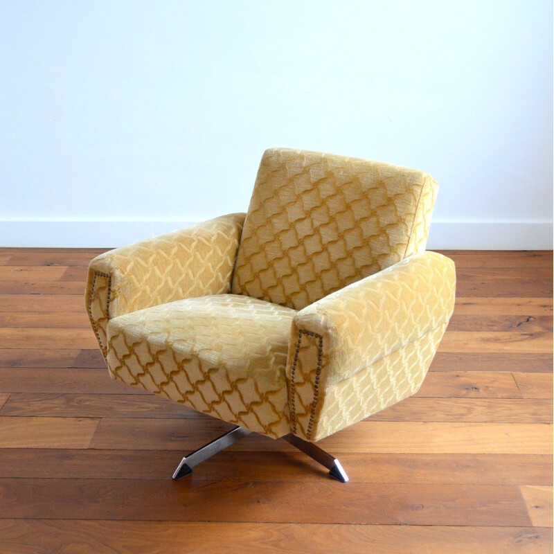 Vintage conference swivel armchair, 1950-1960