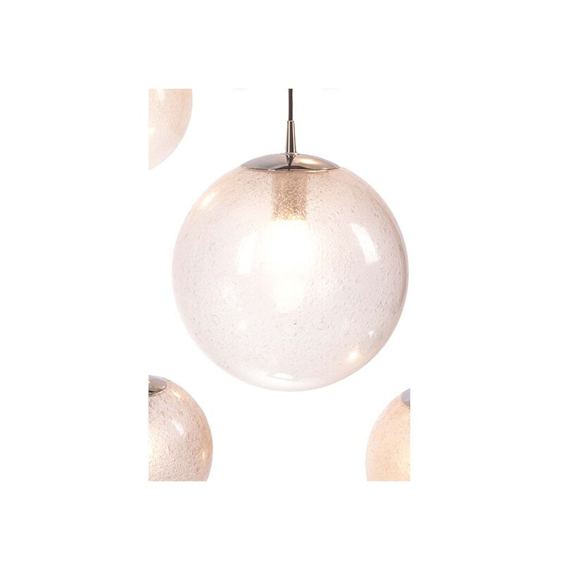 Vintage hand-blown glass suspension by Peil and Putzler