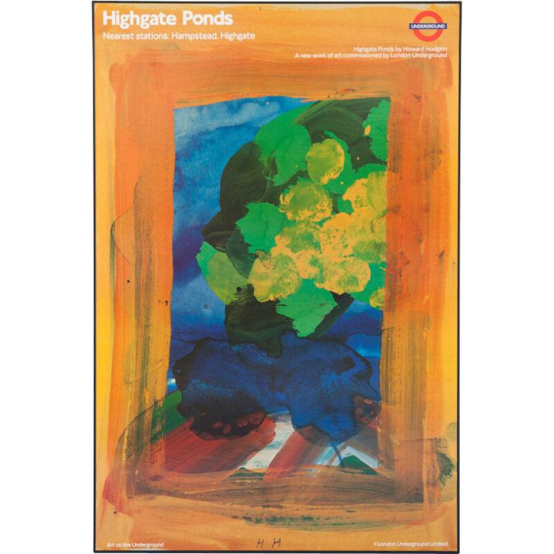 Vintage framed poster by the London Underground for Howard Hodgkin