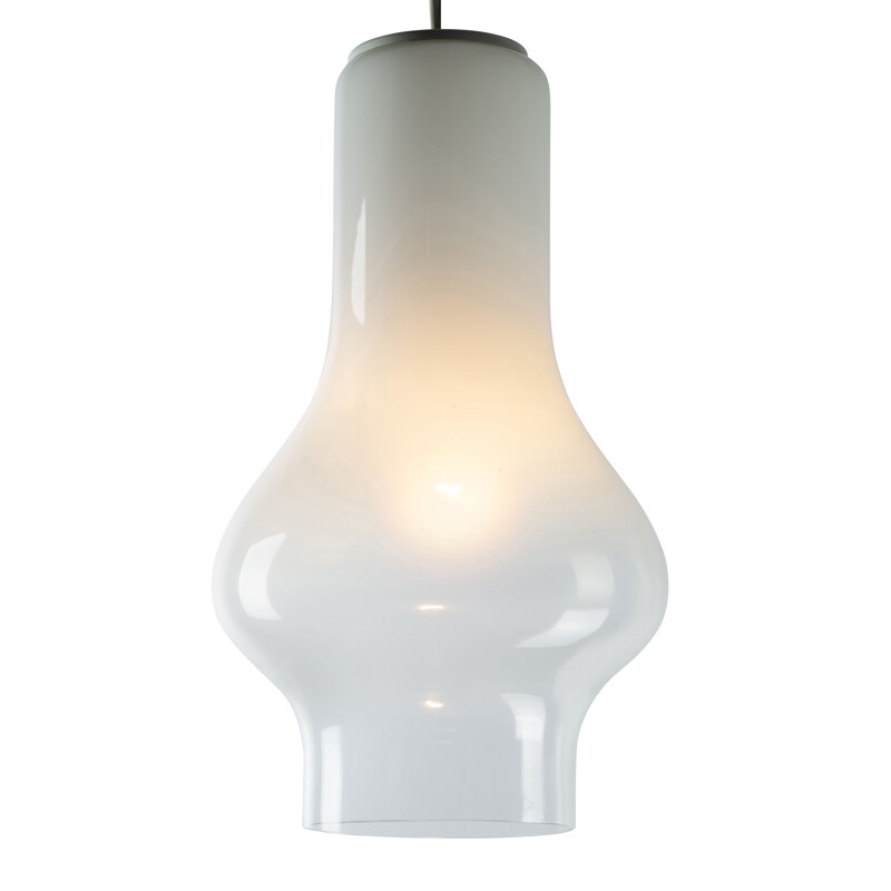 Vintage Vistosi opaline pendant lamp