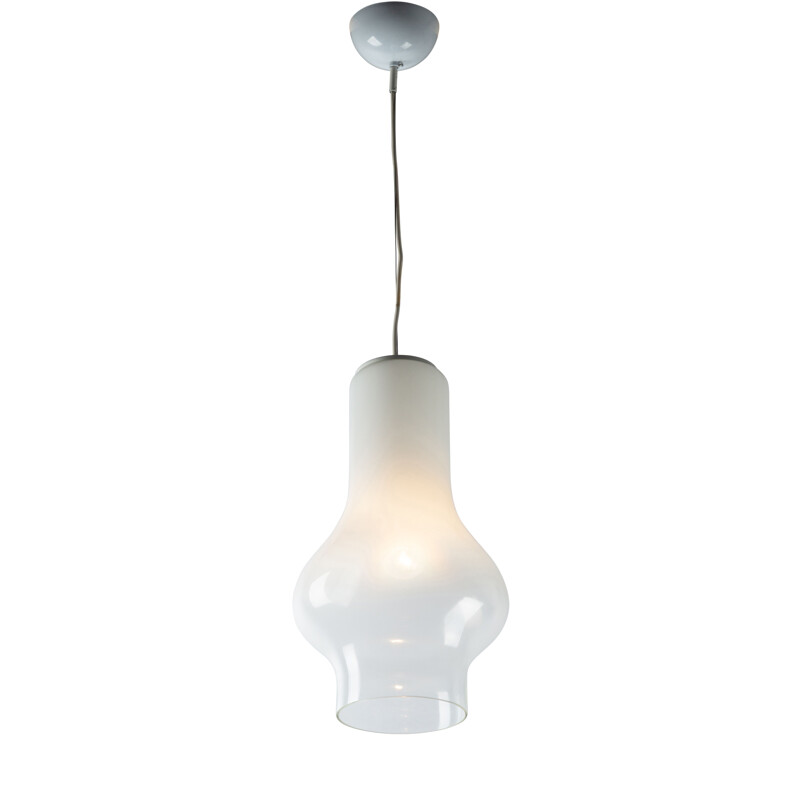 Suspension vintage Vistosi en opaline